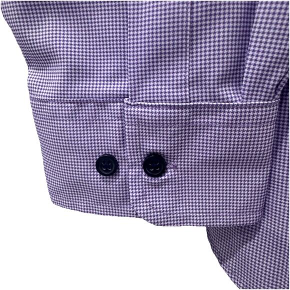 New Jos A. Bank Traveler Performance Shirt Button Down 3XLT Purple Check - Picture 5 of 6